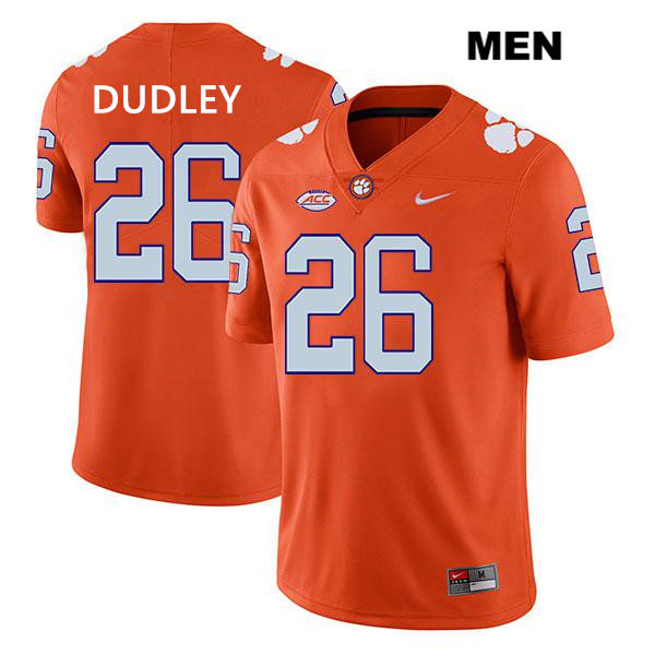 Mens Clemson Tigers #26 TJ Dudley Orange College Football Game Jersey