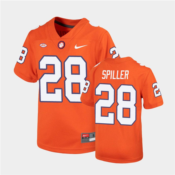 Mens Clemson Tigers #28 C.J. Spiller Nike Orange College Football Game Jersey