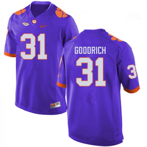 Mens Clemson Tigers #31 Mario Goodrich Nike Purple College Football Jersey