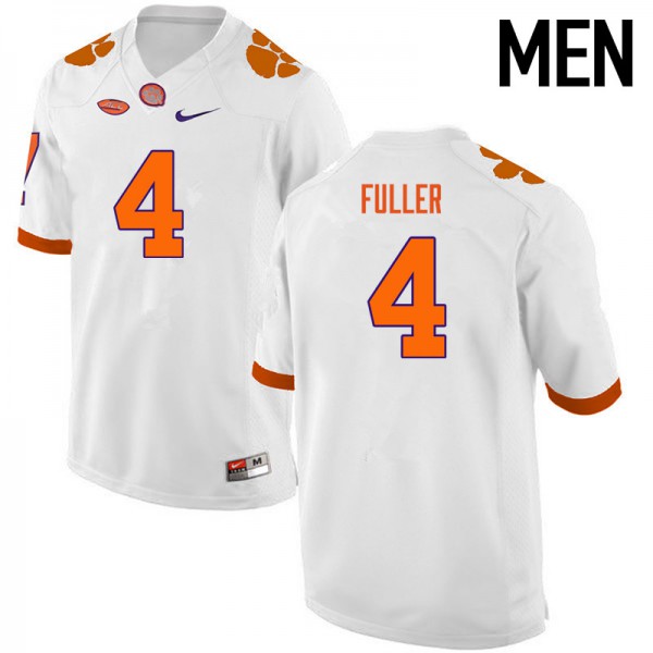 Mens Clemson Tigers #4 Steve Fuller Nike White College Football Jersey