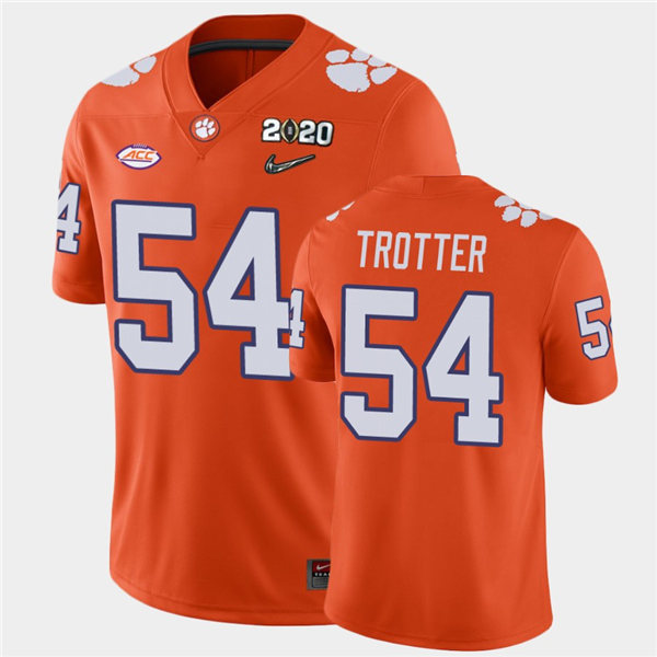 Mens Clemson Tigers #54 Mason Trotter Nike Orange College Football Game Jersey
