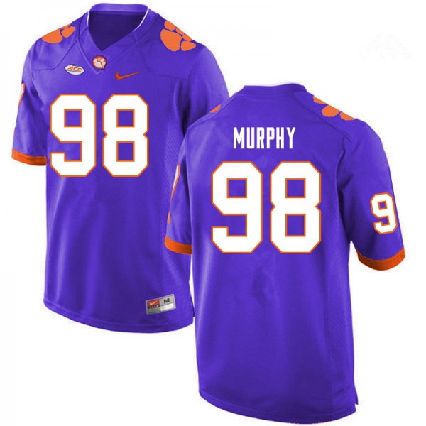 Mens Clemson Tigers #98 Myles Murphy Nike Purple College Football Jersey