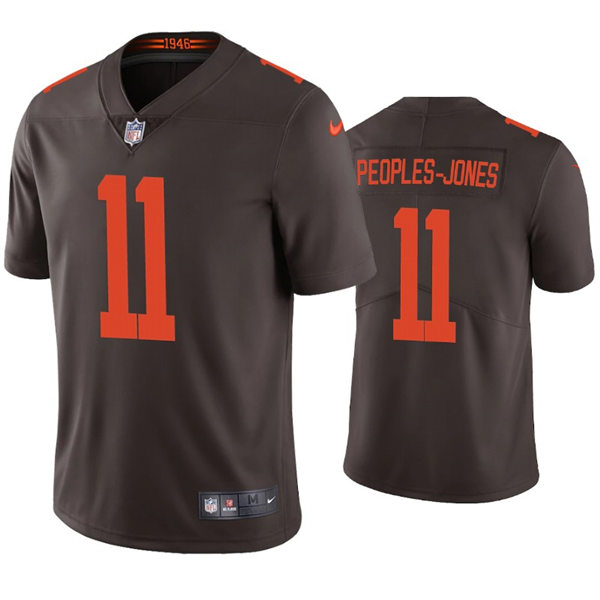 Mens Cleveland Browns #11 Donovan Peoples-Jones Nike Brown Alternate Player Vapor Limited Jersey
