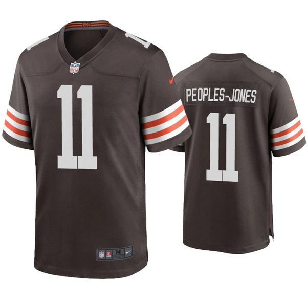 Mens Cleveland Browns #11 Donovan Peoples-Jones Nike Brown Home Vapor Limited Jersey
