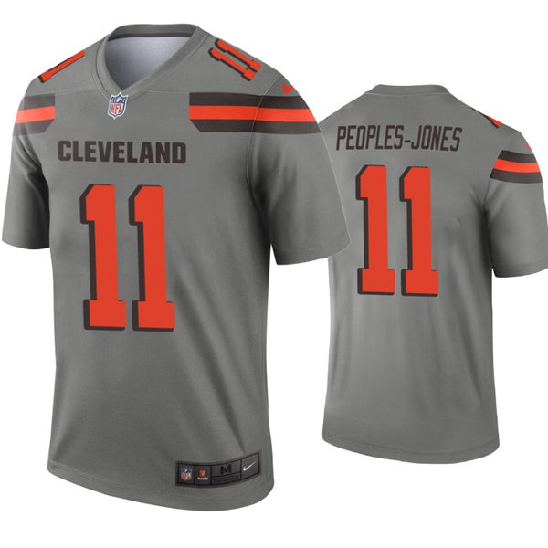 Mens Cleveland Browns #11 Donovan Peoples-Jones Nike Gray Inverted Legend Jersey