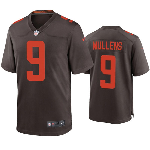 Mens Cleveland Browns #4 Nick Mullens Nike Brown Alternate Player Vapor Limited Jersey