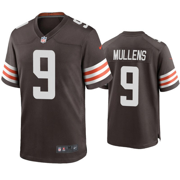 Mens Cleveland Browns #4 Nick Mullens Nike Brown Home Vapor Limited Jersey