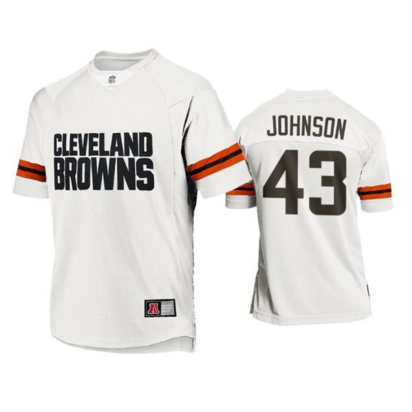 Mens Cleveland Browns #43 John Johnson Nike 2021 New Season Special White Limited Jersey