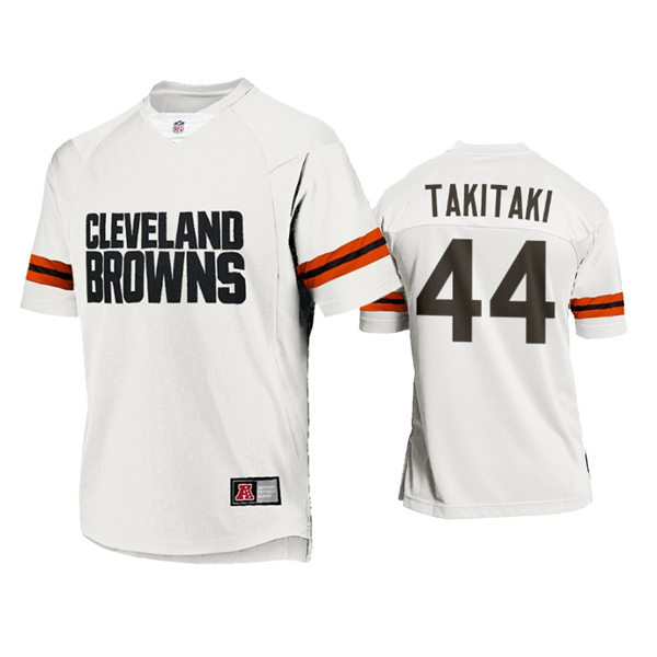 Mens Cleveland Browns #44 Sione Takitaki Nike 2021 Special White New Season Limited Jersey