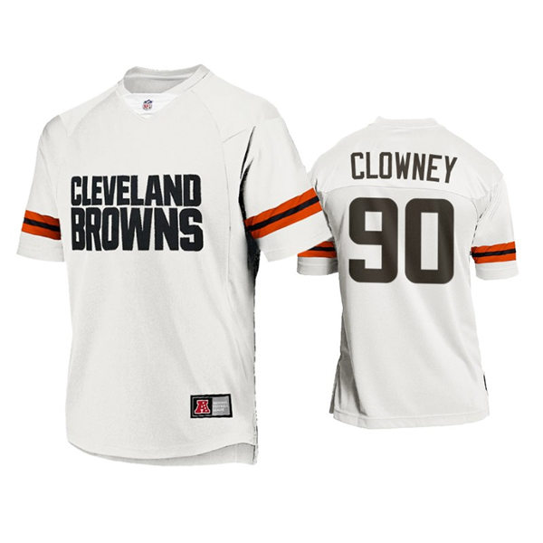 Mens Cleveland Browns #90 Jadeveon Clowney Nike 2021 Special White New Season Limited Jersey