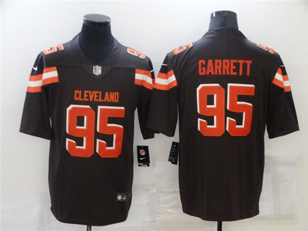 Mens Cleveland Browns #95 Myles Garrett Stitched Nike 2018 Brown Vapor Player Limited Stitched Jersey