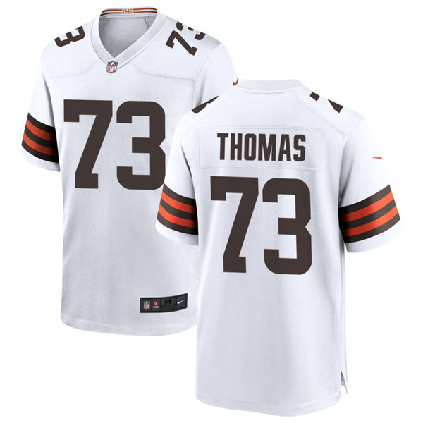 Mens Cleveland Browns Retired Player #73 Joe Thomas Nike White Away Vapor Limited Jersey