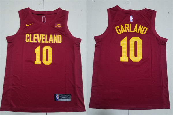 Mens Cleveland Cavaliers #10 Darius Garland Maroon 2022-23 Icon Edition Jersey