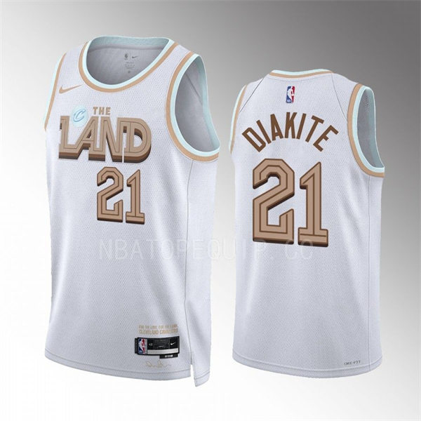 Mens Cleveland Cavaliers #21 Mamadi Diakite White 2022-23 City Edition Jersey