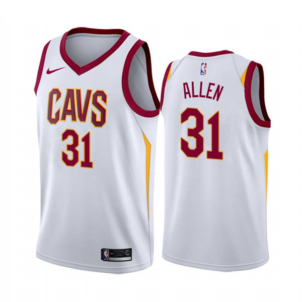 Mens Cleveland Cavaliers #31 Jarrett Allen 2022 White Association Edition Swingman Jersey