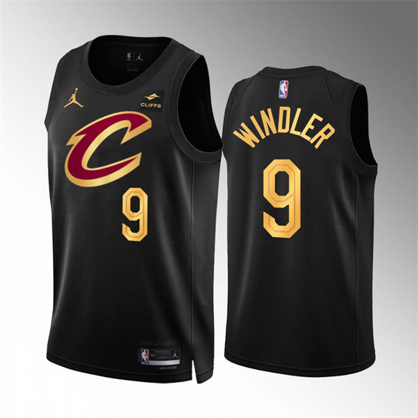 Mens Cleveland Cavaliers #9 Dylan Windler 2022-23 Black Statement Edition Swingman Jersey