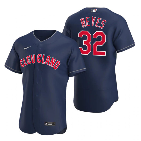 Mens Cleveland Guardians #32 Franmil Reyes Nike 2022 Navy Alternate Flex Base Authentic Player Jersey
