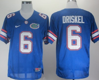 Mens College Football Jersey Florida Gators #6 Jeff Driskel Blue