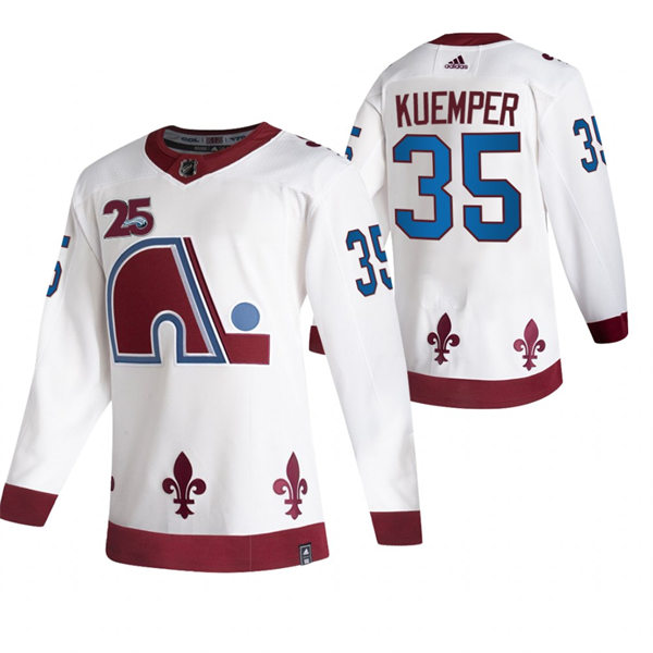 Mens Colorado Avalanche #35 Darcy Kuemper 2021 Reverse Retro Special Edition Jersey Stitched