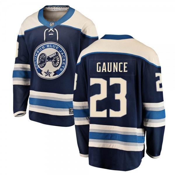 Mens Columbus Blue Jackets #23 Brendan Gaunce adidas Navy Third Jersey Stitched