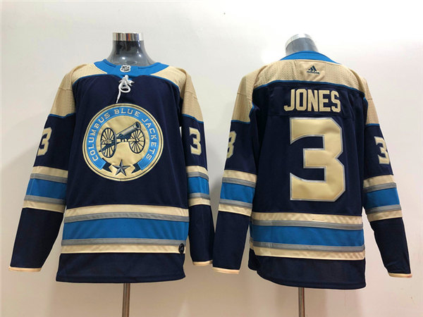 Mens Columbus Blue Jackets #3 Seth Jones adidas Navy Third Jersey Stitched