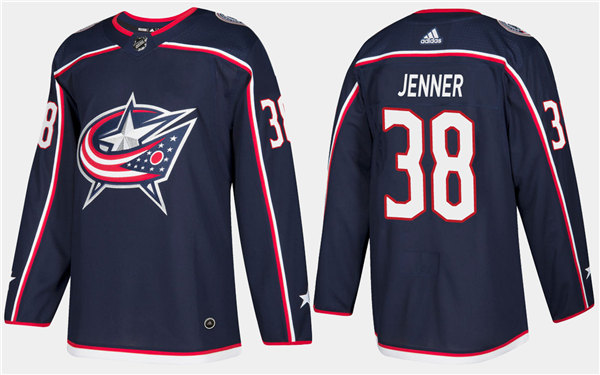 Mens Columbus Blue Jackets #38 Boone Jenner adidas Navy Home Hockey Jersey Stitched