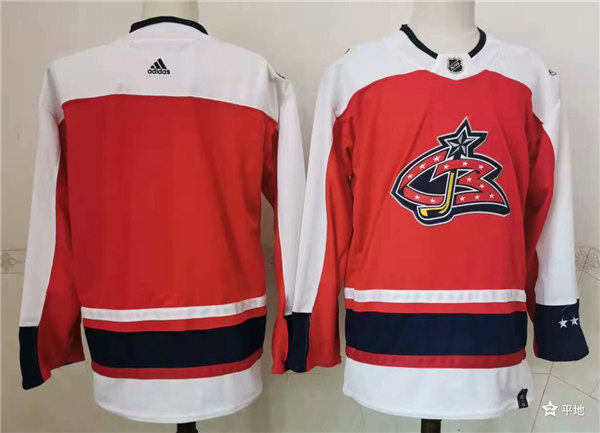 Mens Columbus Blue Jackets Blank Adidas Red 2021 NHL Season Reverse Retro Jersey Stitched