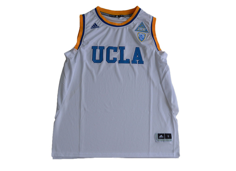 Mens Custom NUCLA Bruins College Basketball White Jersey