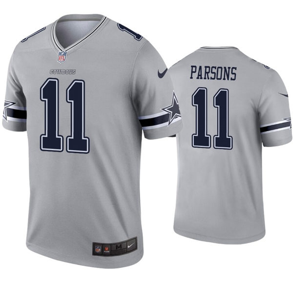 Mens Dallas Cowboys #11 Micah Parsons Nike Silver Inverted Legend Jersey