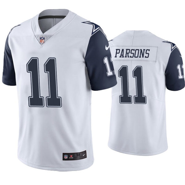 Mens Dallas Cowboys #11 Micah Parsons Nike White Color Rush Legend Player Jersey