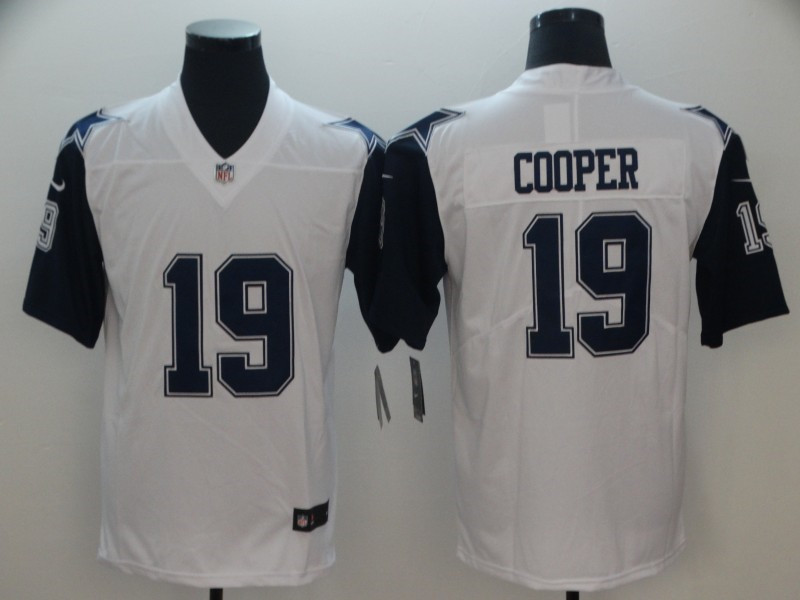 Mens Dallas Cowboys #19 Amari Cooper Nike White Color Rush Legend Player Stitched Jersey