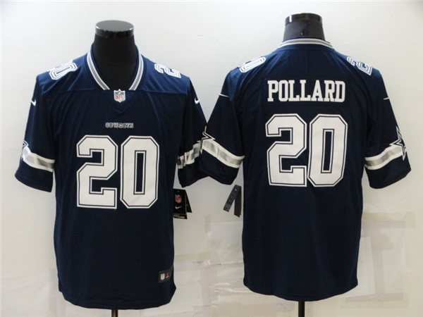 Mens Dallas Cowboys #20 Tony Pollard Nike Navy Alternate Vapor Limited Stitched Jersey