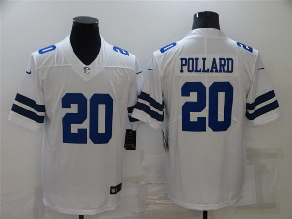 Mens Dallas Cowboys #20 Tony Pollard Nike White Vapor Untouchable Limited Stitched Jersey