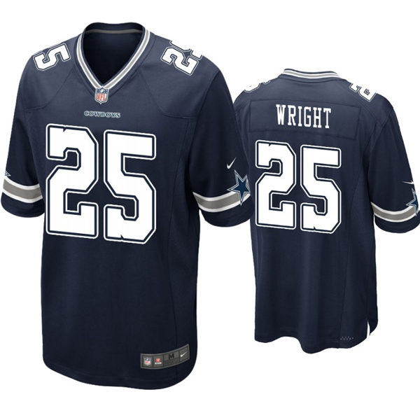 Mens Dallas Cowboys #25 Nahshon Wright Nike Navy Team Color Untouchable Limited Jersey