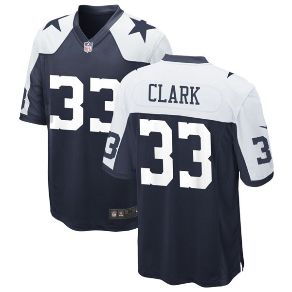 Mens Dallas Cowboys #33 Damone Clark Nike Navy Alternate Vapor Limited Jersey
