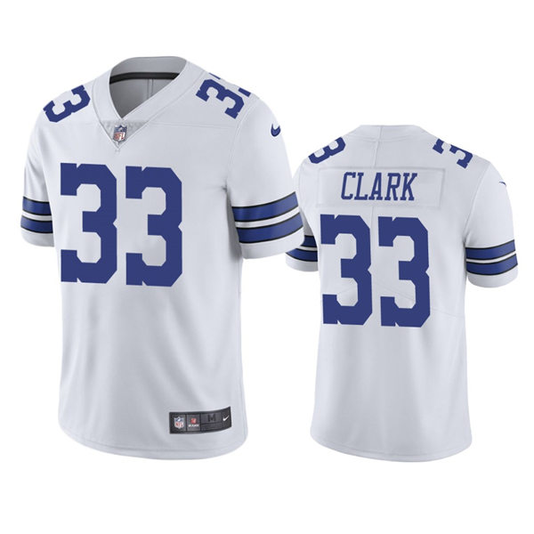 Mens Dallas Cowboys #33 Damone Clark Nike White Vapor Untouchable Limited Player Jersey