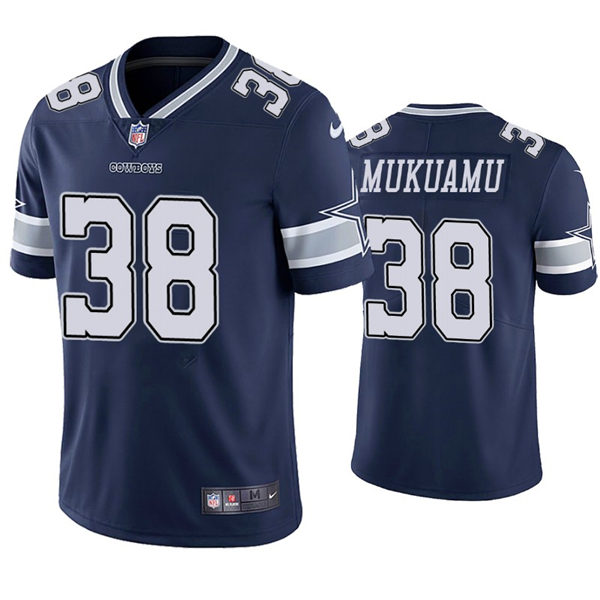 Mens Dallas Cowboys #38 Israel Mukuamu Nike Navy Team Color Untouchable Limited Jersey