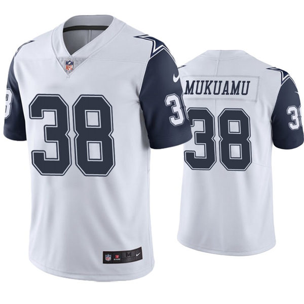 Mens Dallas Cowboys #38 Israel Mukuamu Nike White Color Rush Legend Player Jersey