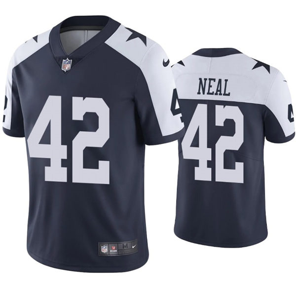 Mens Dallas Cowboys #42 Keanu Neal Nike Navy Alternate Vapor Limited Jersey