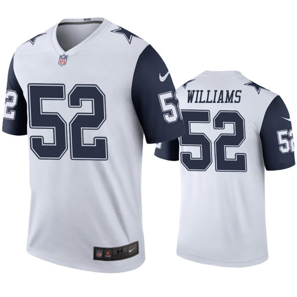Mens Dallas Cowboys #52 Connor Williams Nike White Color Rush Legend Player Jersey