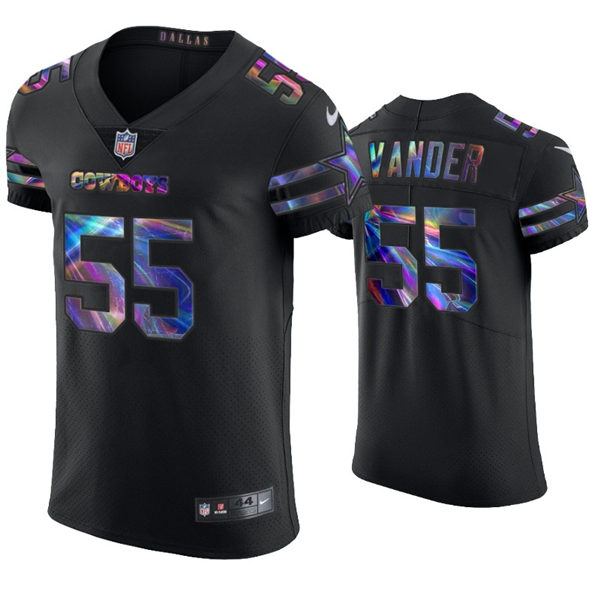 Mens Dallas Cowboys #55 Leighton Vander Esch Nike Black Holographic Edition Jersey