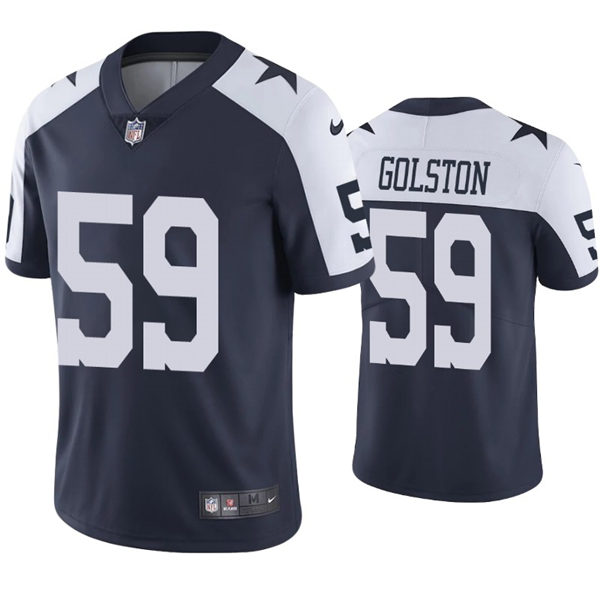 Mens Dallas Cowboys #59 Chauncey Golston Nike Navy Alternate Vapor Limited Jersey
