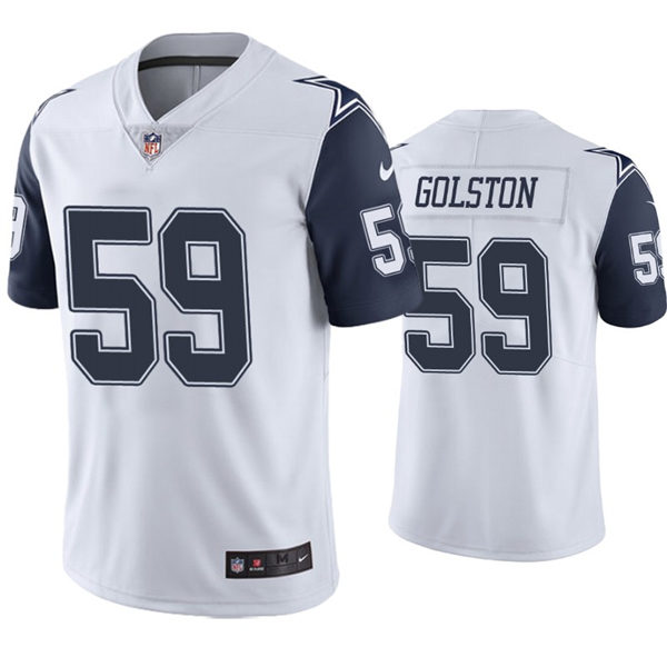 Mens Dallas Cowboys #59 Chauncey Golston Nike White Color Rush Legend Player Jersey