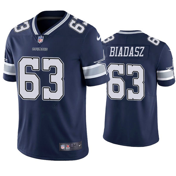 Mens Dallas Cowboys #63 Tyler Biadasz Nike Navy Team Color Untouchable Limited Jersey