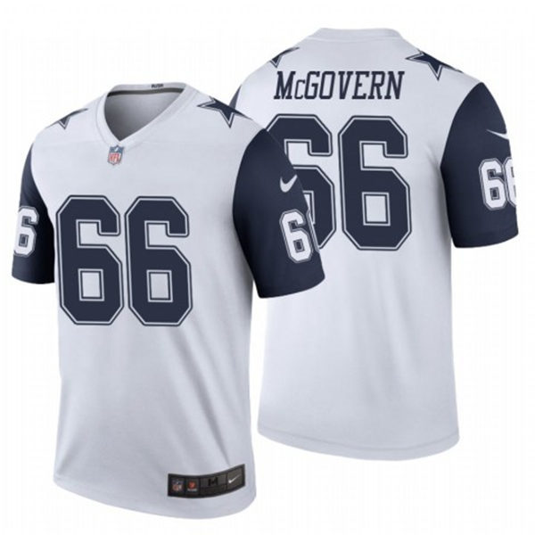 Mens Dallas Cowboys #66 Connor McGovern Nike White Color Rush Legend Player Jersey