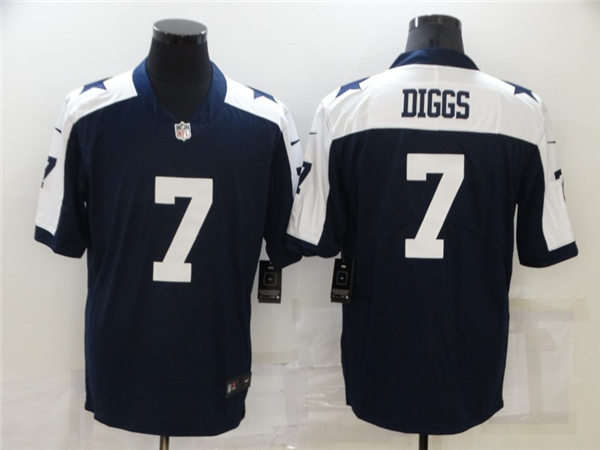 Mens Dallas Cowboys #7 Trevon Diggs Nike Navy Alternate Vapor Limited Stitched Jersey