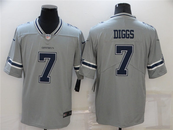 Mens Dallas Cowboys #7 Trevon Diggs Nike Silver Inverted Legend Stitched Jersey