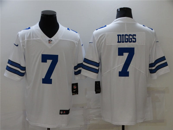 Mens Dallas Cowboys #7 Trevon Diggs Nike White Vapor Limited Stitched Jersey