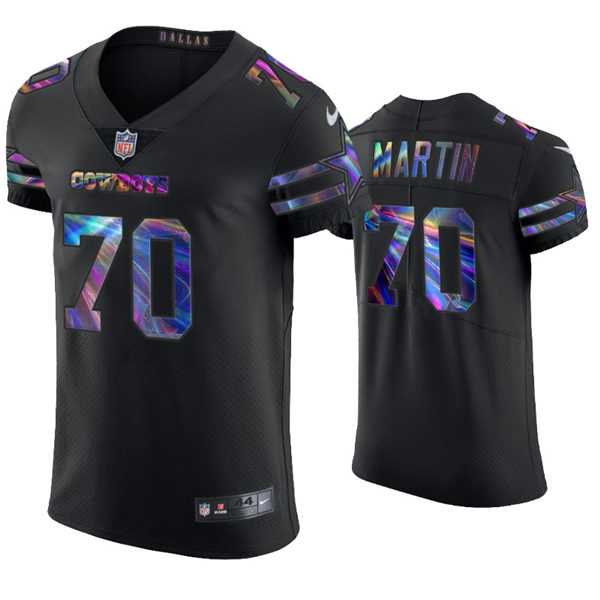 Mens Dallas Cowboys #70 Zack Martin Nike Black Holographic Edition Jersey