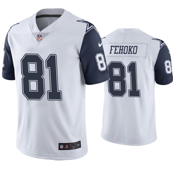Mens Dallas Cowboys #81 Simi Fehoko Nike White Color Rush Legend Player Jersey